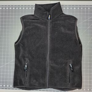 Vintage Woolrich Vest Womens Medium Black Full Zip Fleece Outdoors Hiking Preppy